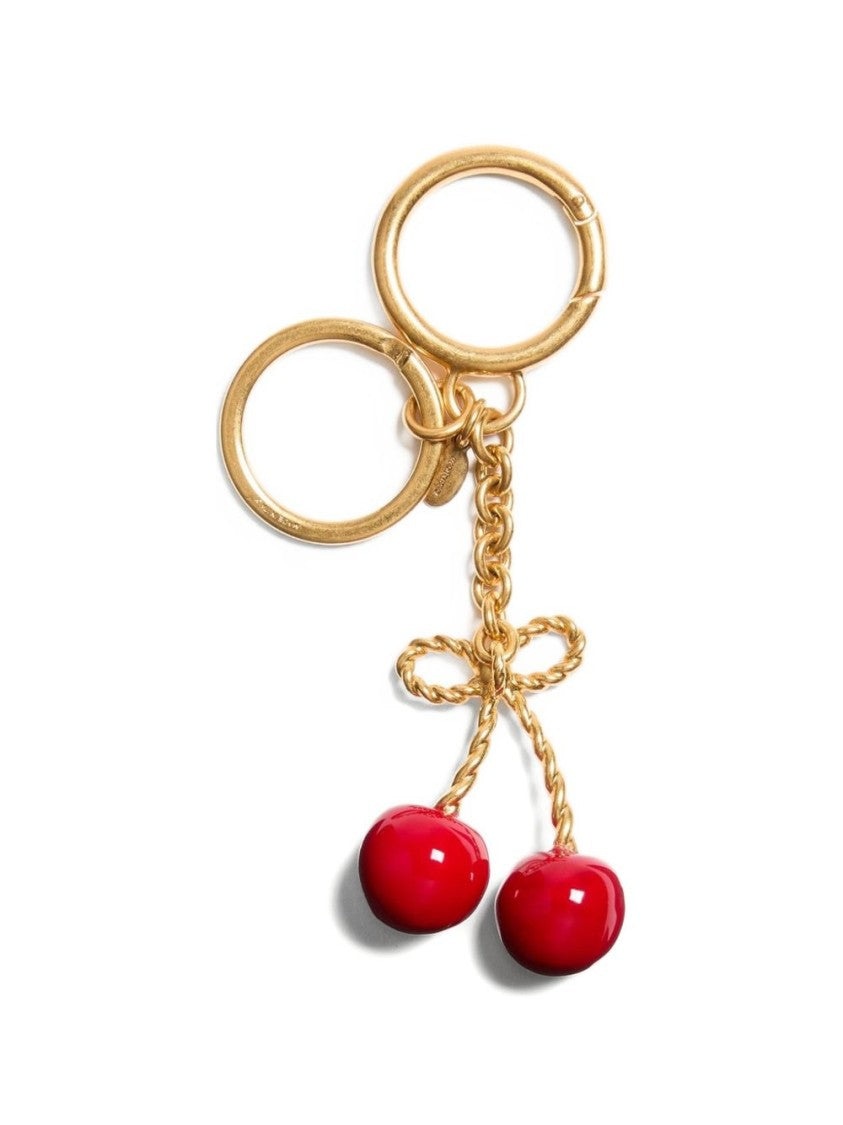 Valentino Garavani Playful Gold-Tone Cherry Keychain