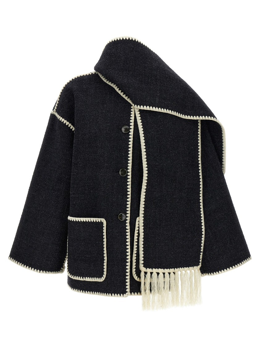 Totême 'Embroidered Scarf Jacket Harvest' Coat