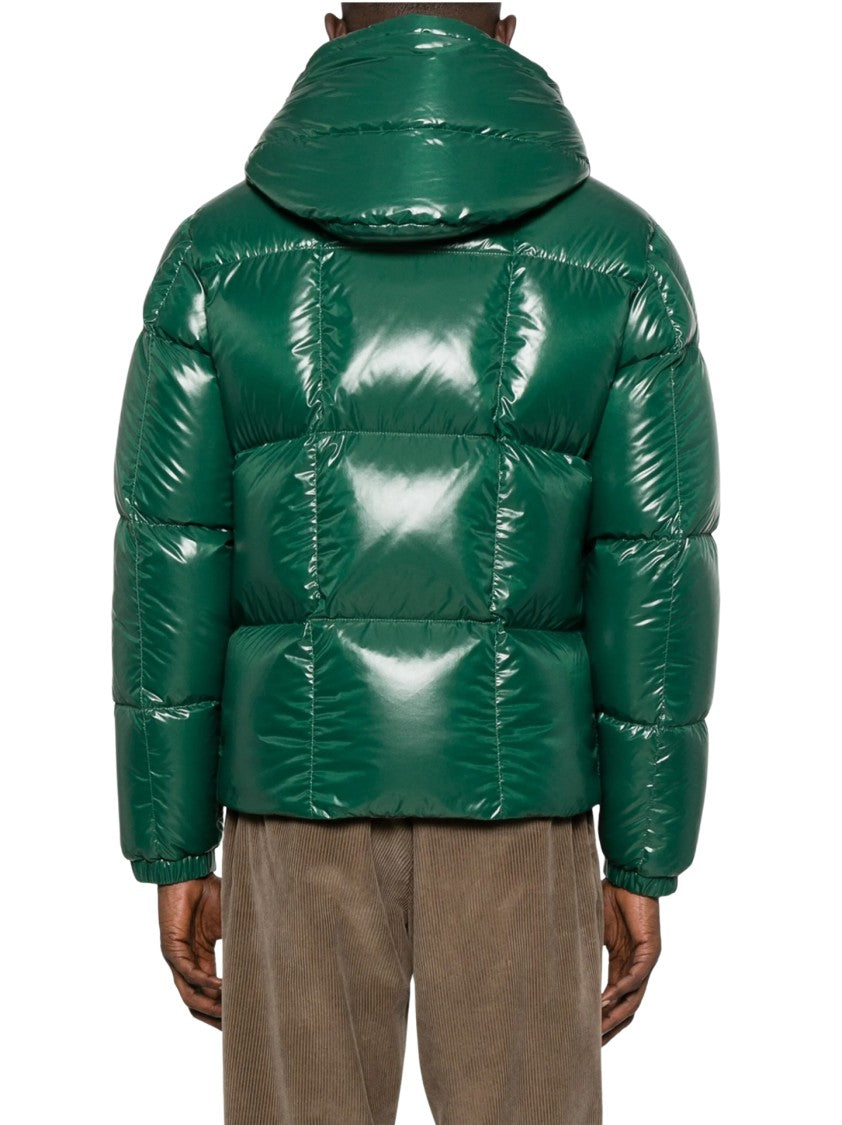 Moncler Deep Green Glossy Finish Moncler Puffer Jacket