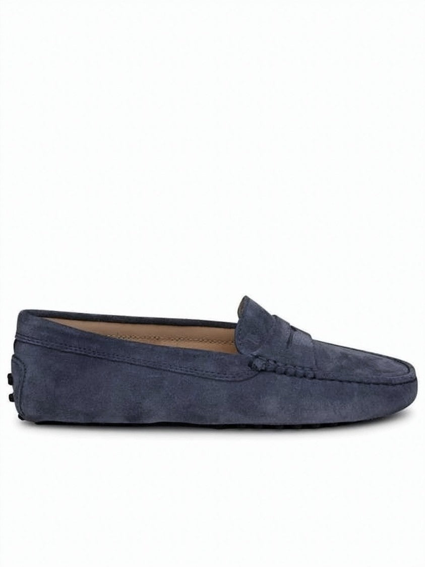Tod's Soft Suede Loafers With Classic Penny Strap