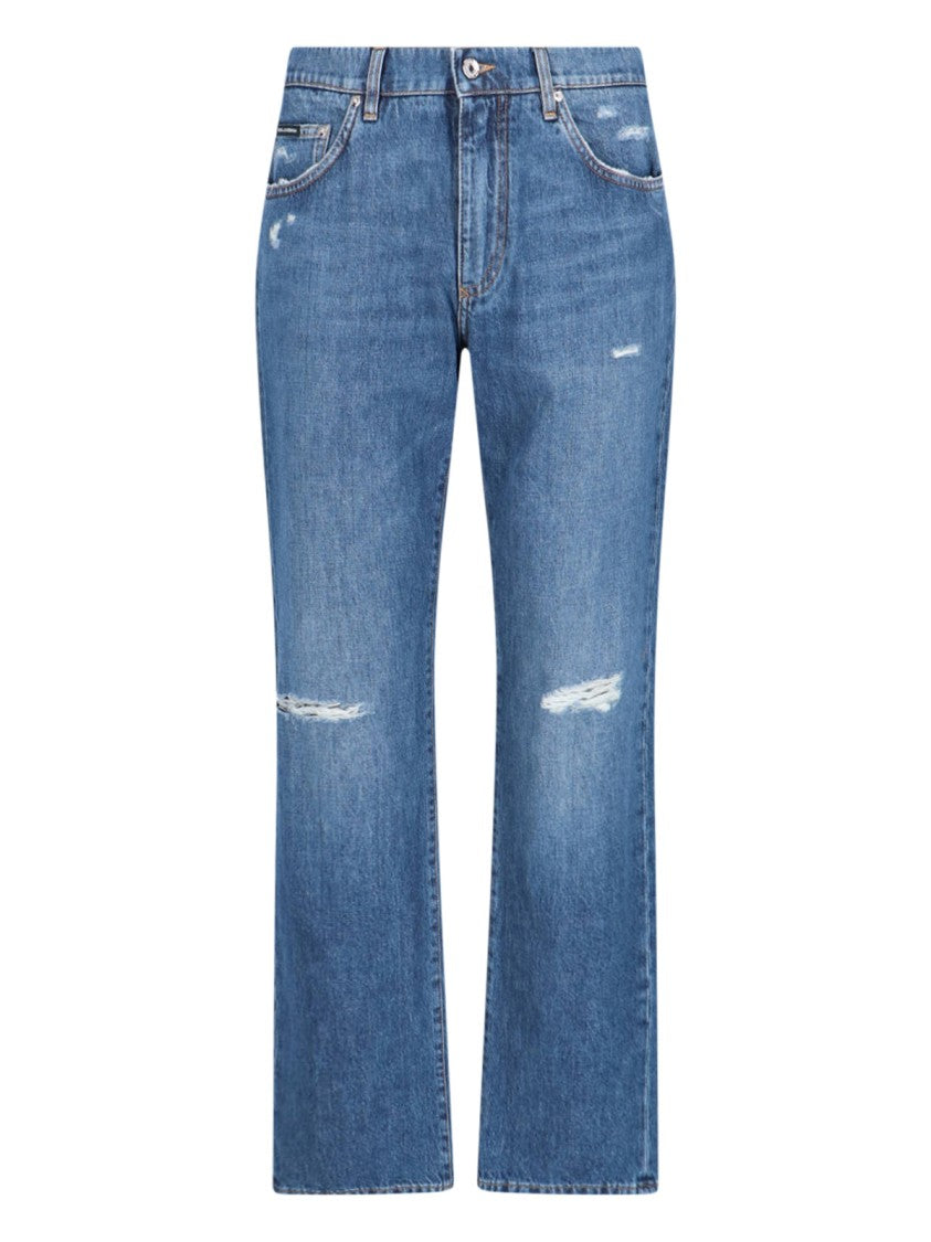 Dolce & Gabbana Straight-Leg Jeans – Blue