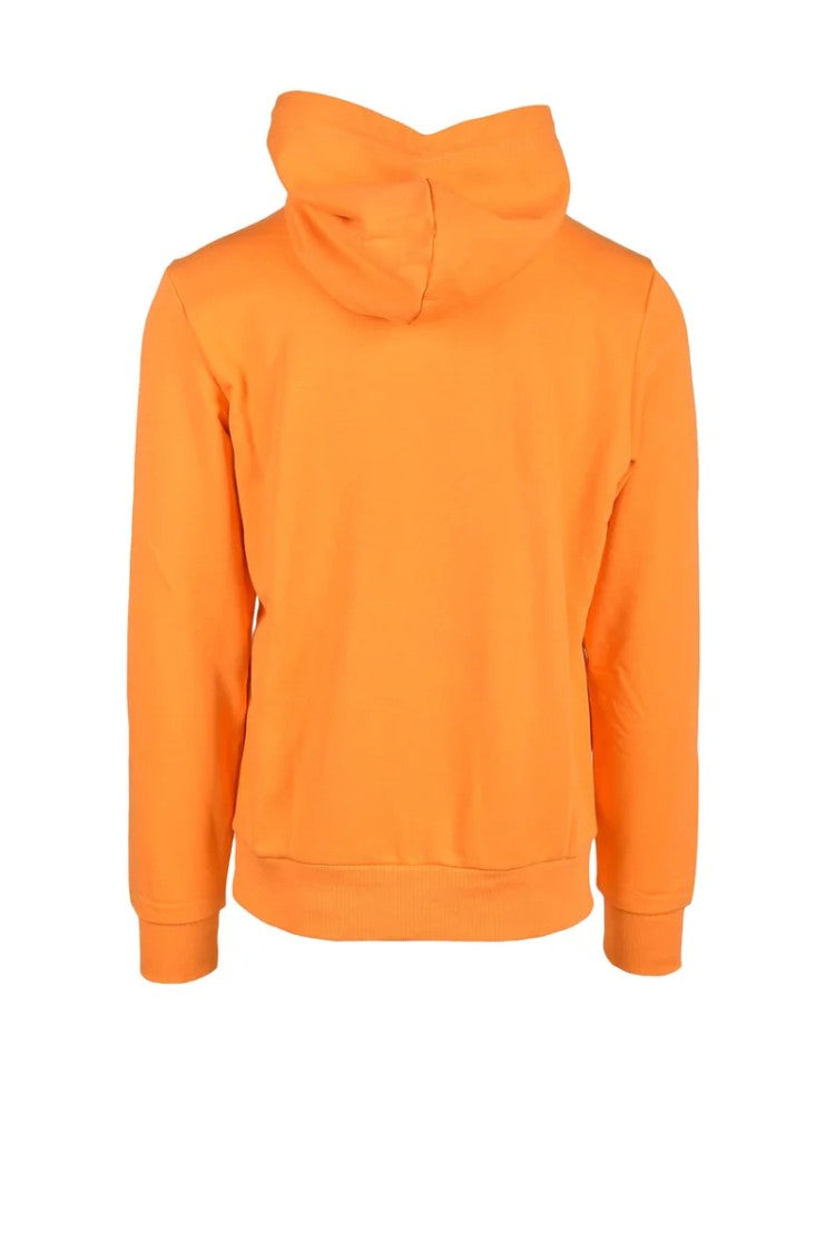 Diesel Orange Hooded Cotton-Blend Sweatshirt