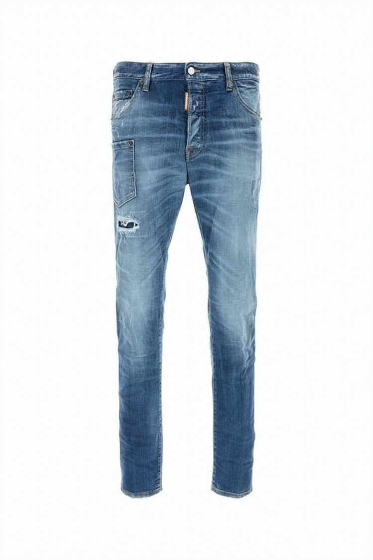 Dsquared2 Slim-Fit Distressed Denim Pants With Classic Five-Pocket Styling