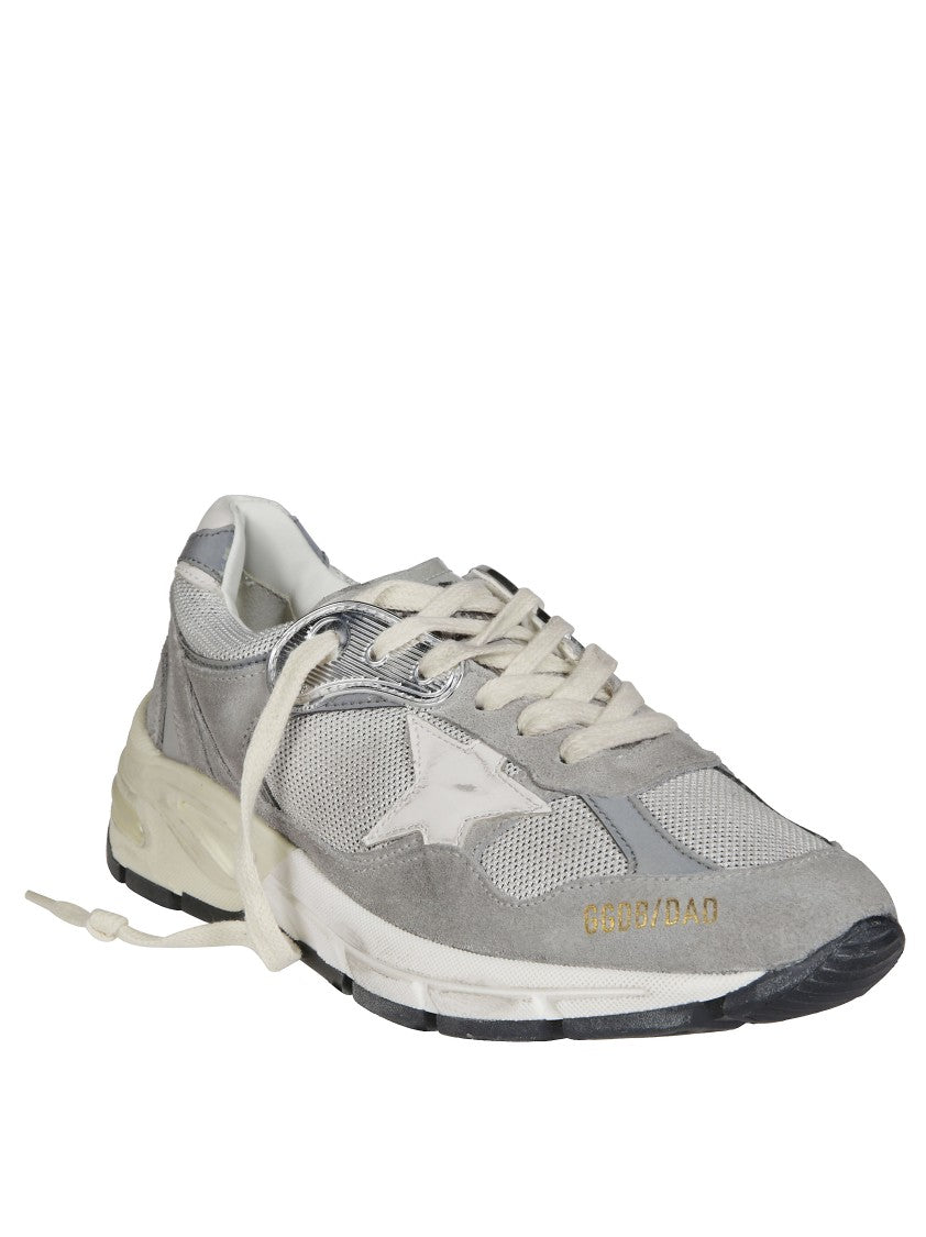 Golden Goose Running Dad Suede And Mesh Sneakers