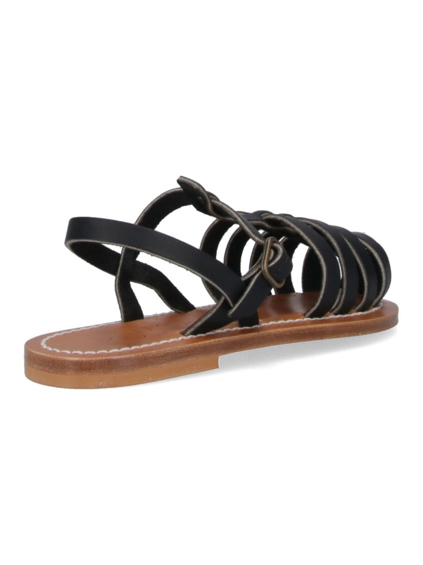 K Jacques St Tropez Adrien' Slingback Sandals – Black