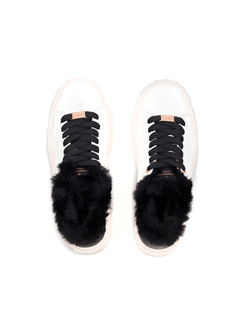 Alexander Smith Casual Trainers With Distinctive Black Fur Trim