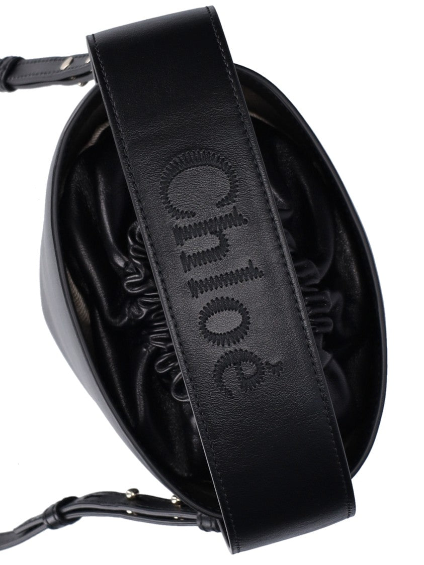 Chloé Black Sense Mini Leather Bucket Bag