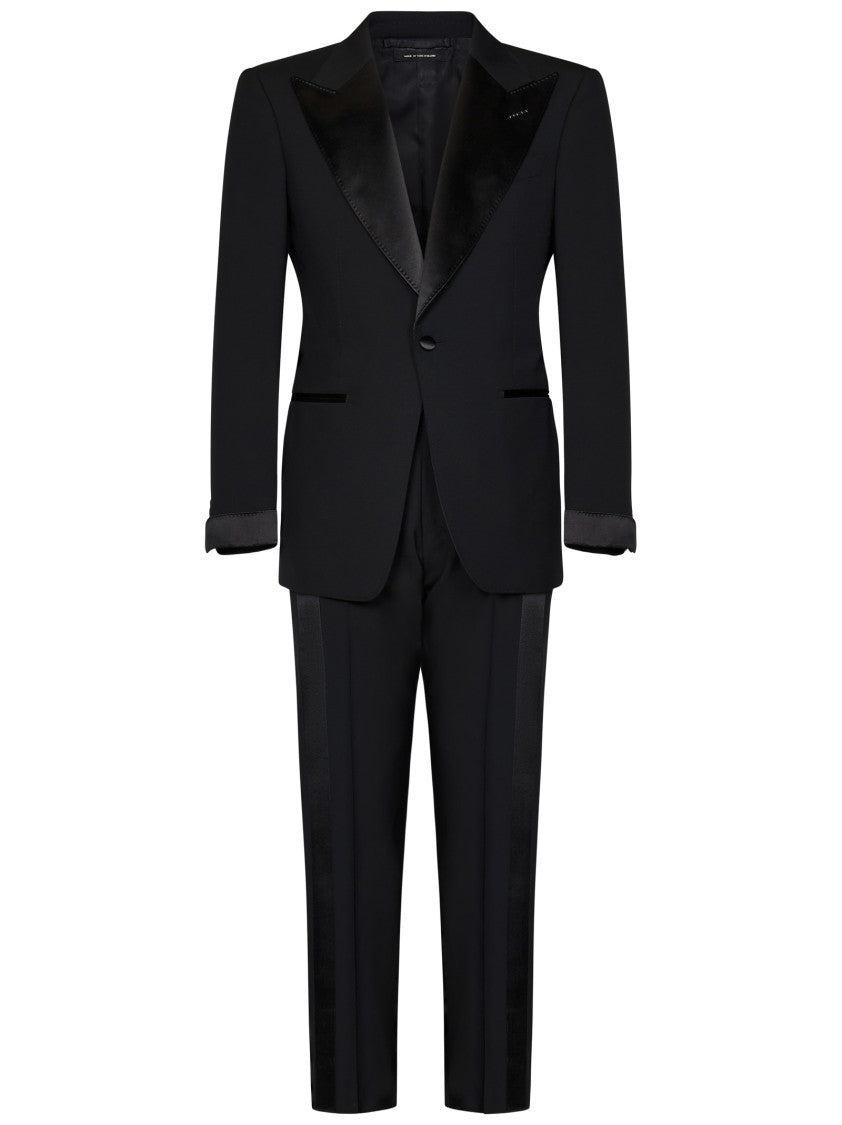 Tom Ford Black Tuxedo Suit With Satin Lapels