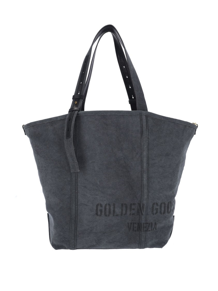 Golden Goose Tote Bag With Braided Leather Strap