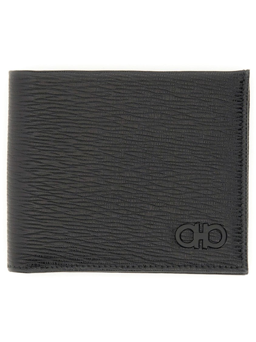 Ferragamo Textured Calfskin Gancini Wallet