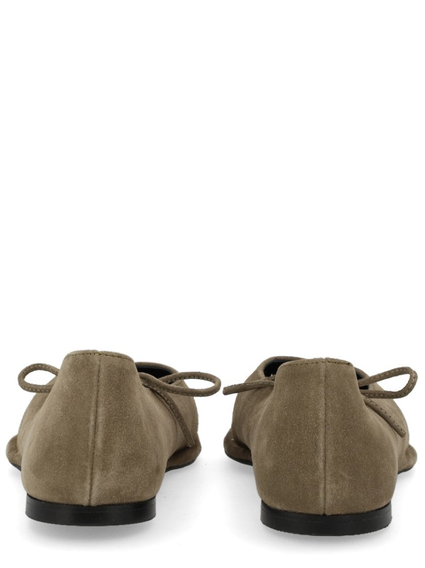 Alohas Sway Pointed Suede Bow Flats