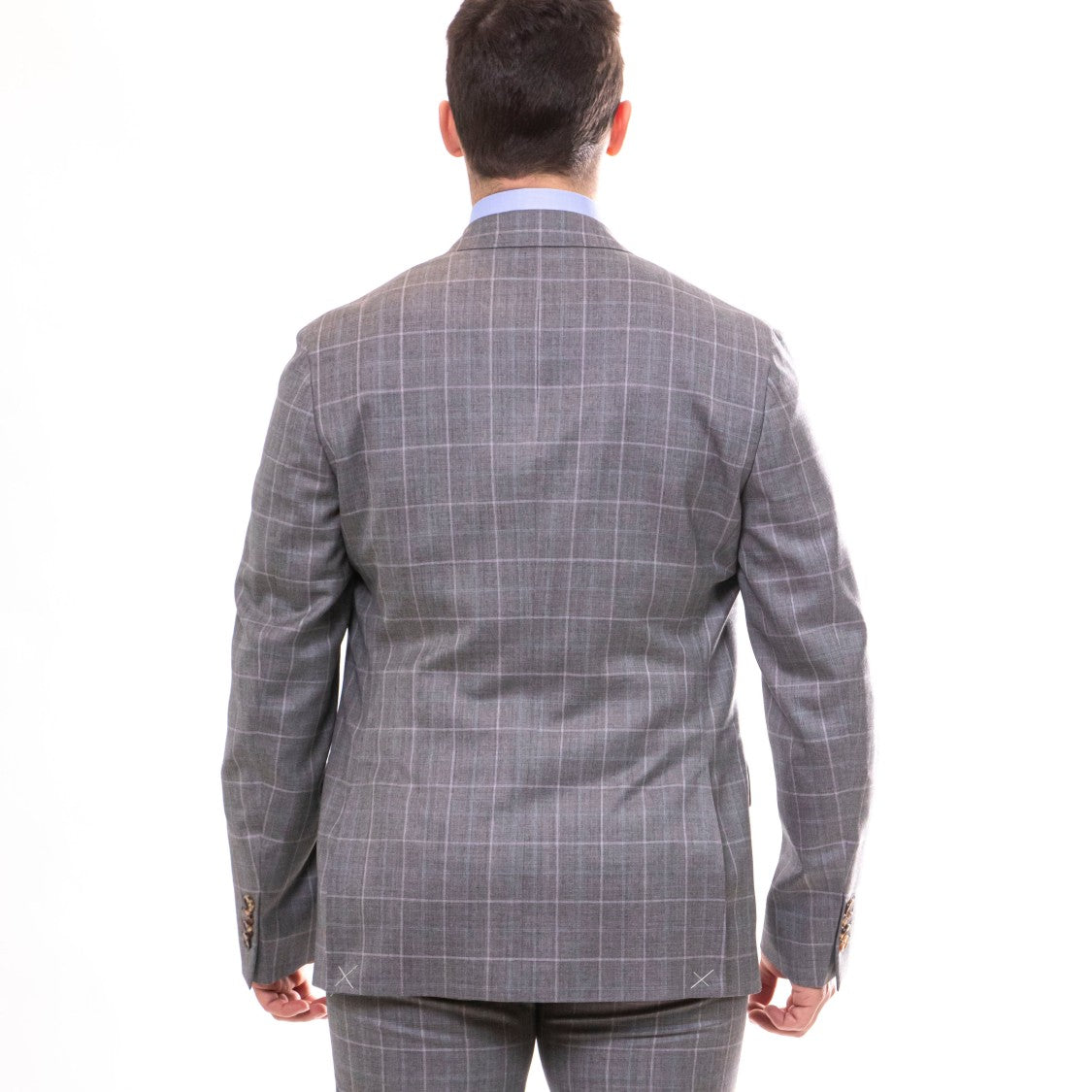 Etro Roma Grey Windowpane Check Two-Piece Suit