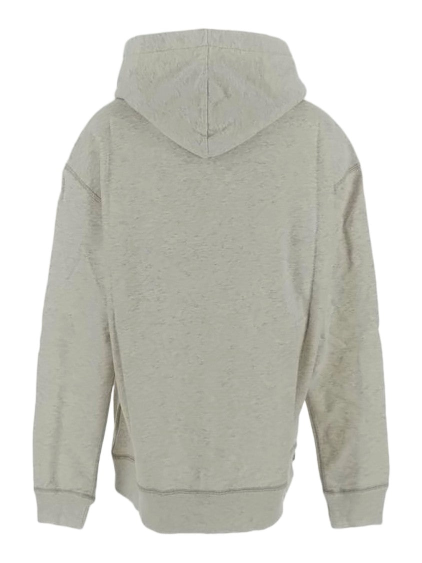 Isabel Marant Light Beige Minimalist Hoodie With Kangaroo Pocket