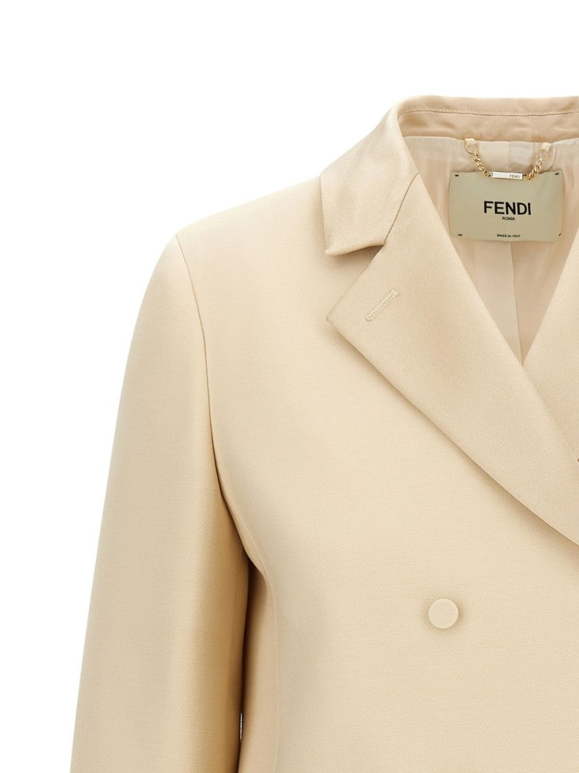 Fendi Cropped Double-Breasted Jacket