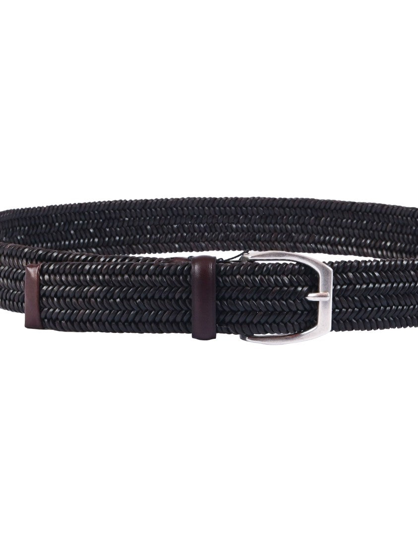 Claudio Orciani Intricately Woven Leather Belt