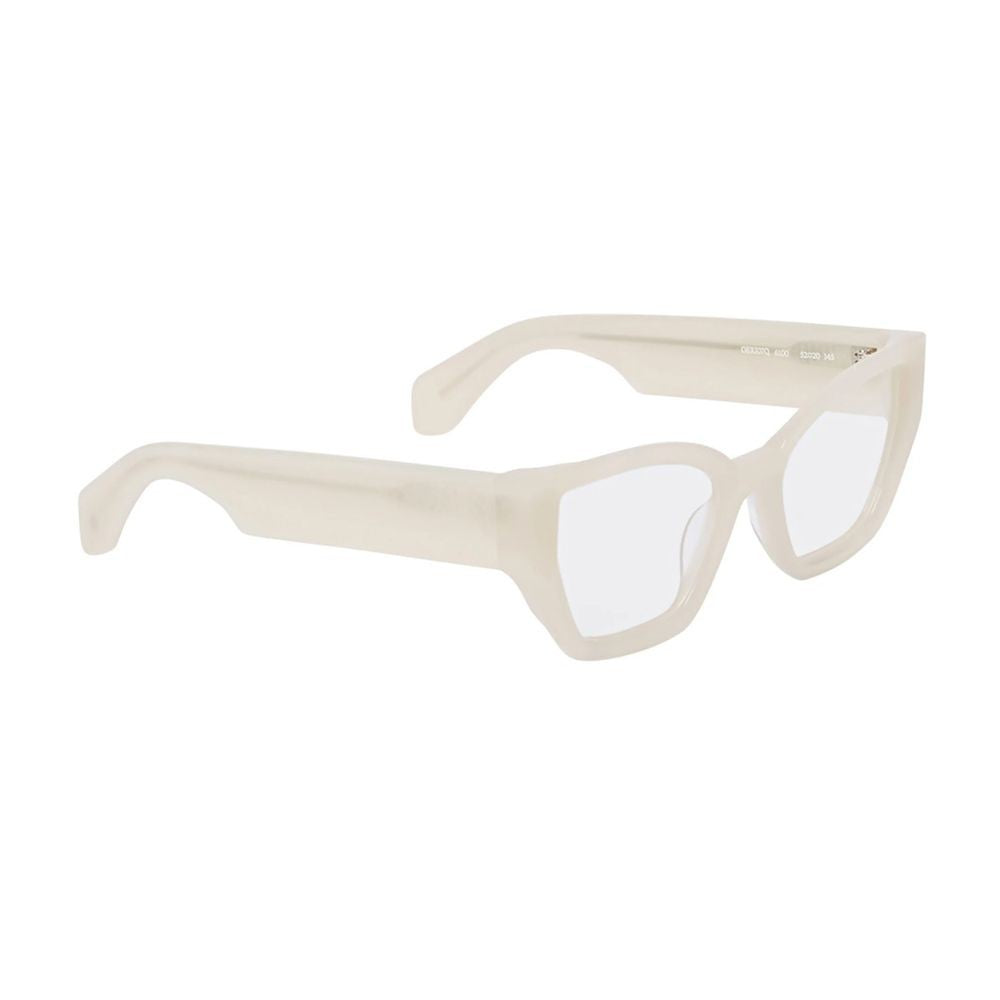 Off-White Oerj07q Style 7Q Squared Geometric Sunglasses In Glossy Beige Acetate