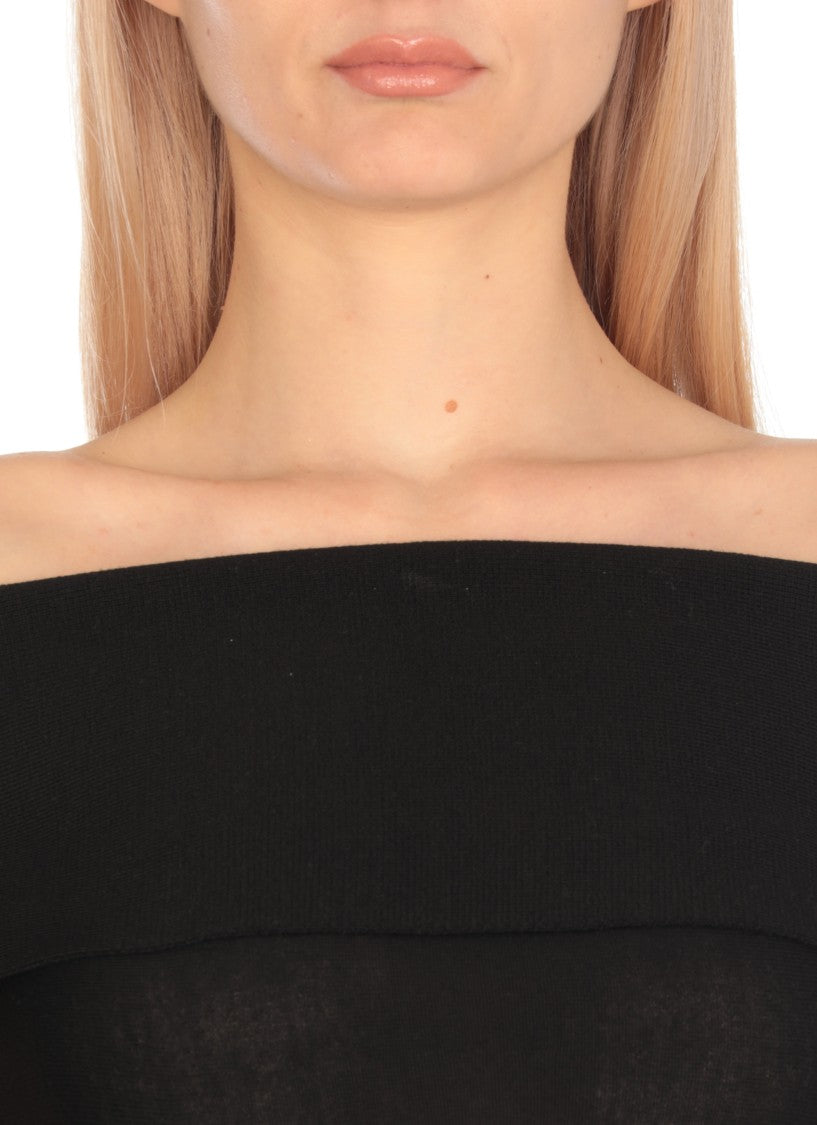 Khaite Black Wool Dress
