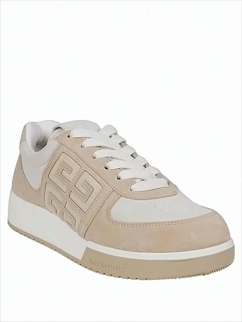 Givenchy Low-Top Sneakers With Geometric Logo And Leather Panels