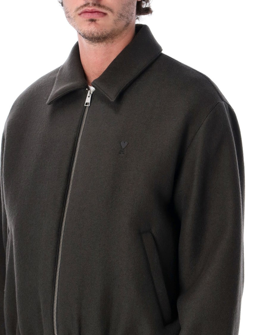 Ami Paris Black Adc Boxy Denim Jacket