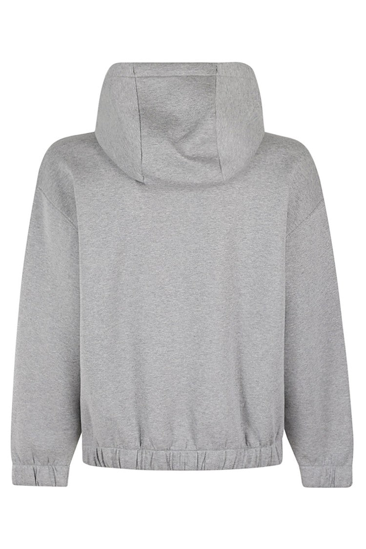 Boss Double Knit Hooded Sweatshirt With Monogram Detail
