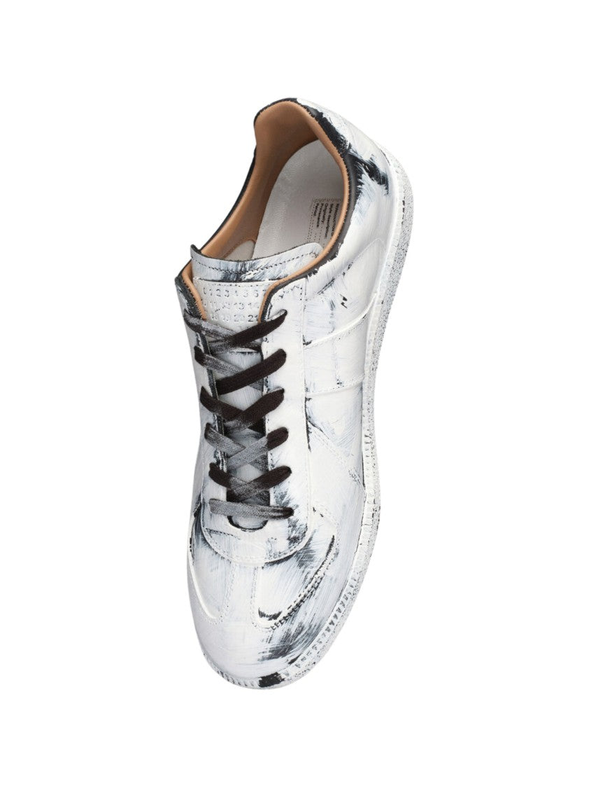 Maison Margiela Artistic White Sneakers With Textured Surface