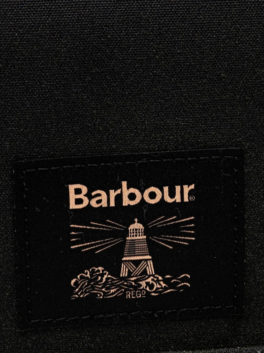 Barbour Tartan Plaid Back Panel Structured Messenger Bag