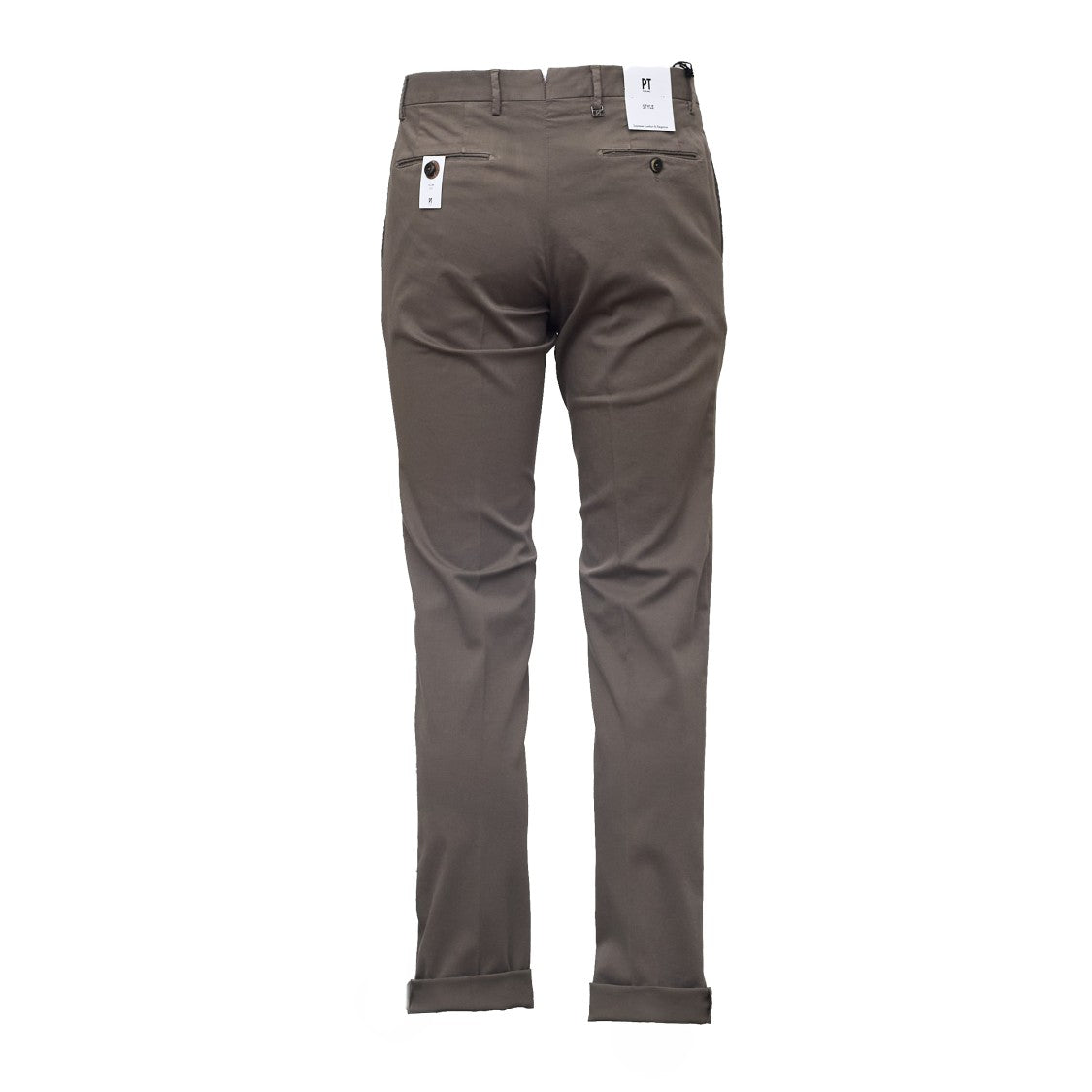 Pt Slim-Fit Stretch Gabardine Trousers With Tailored Details