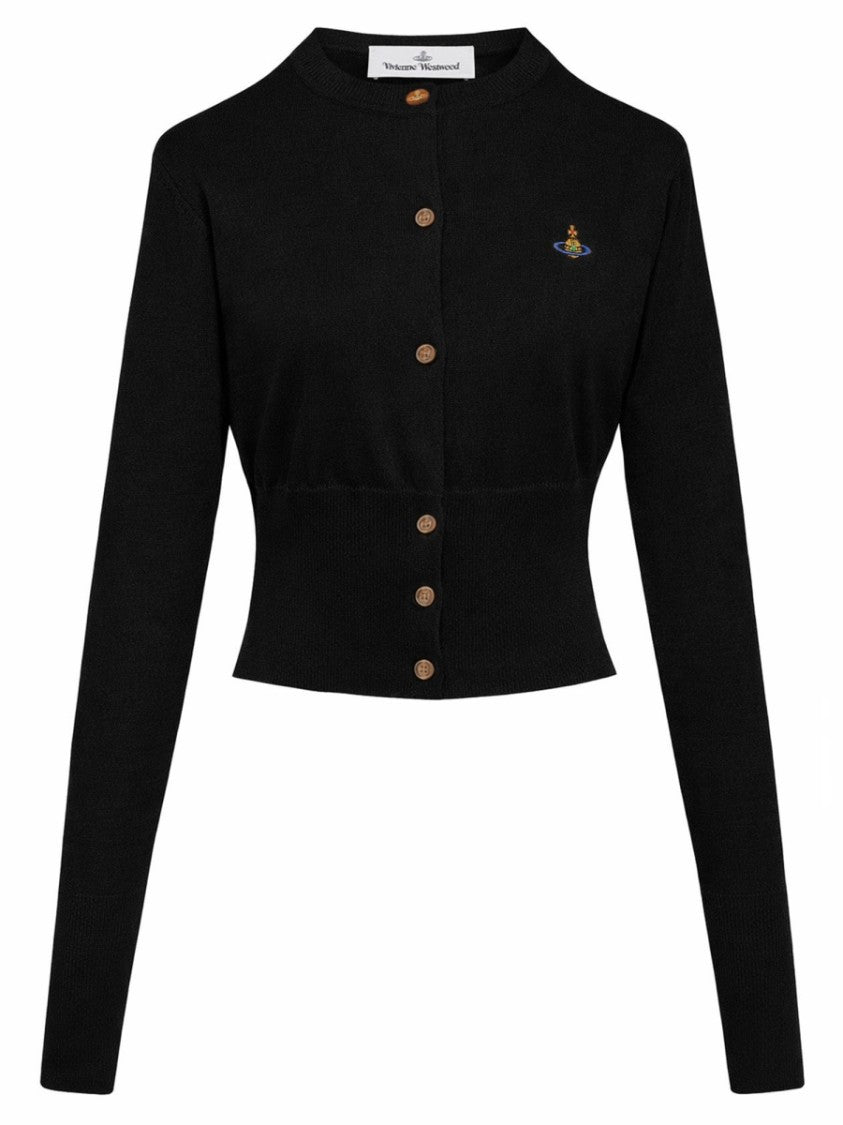 Vivienne Westwood Neutrals Bea Cropped Wool-Silk Cardigan