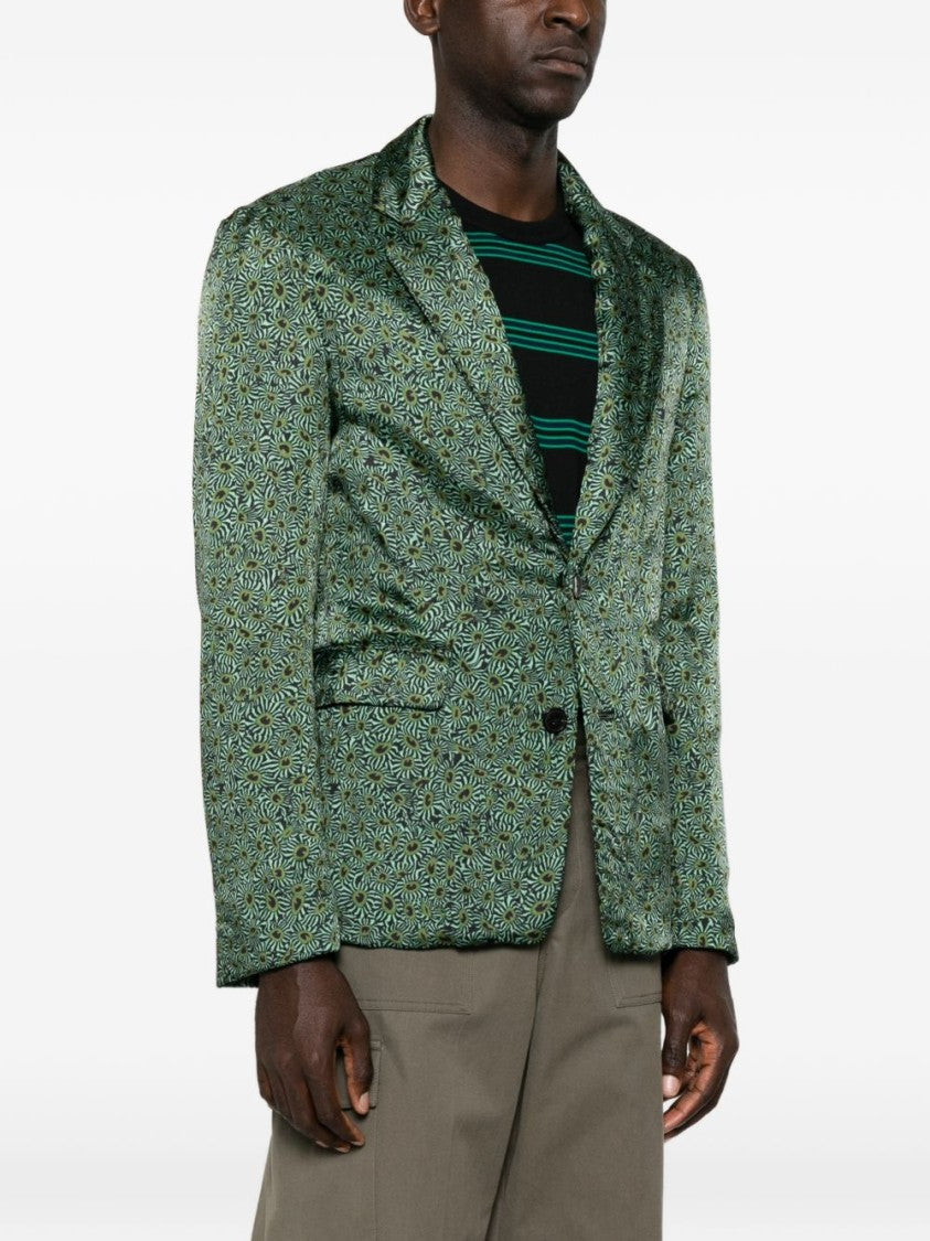 Dries Van Noten Tailored Floral Patterned Classic-Lapel Blazer