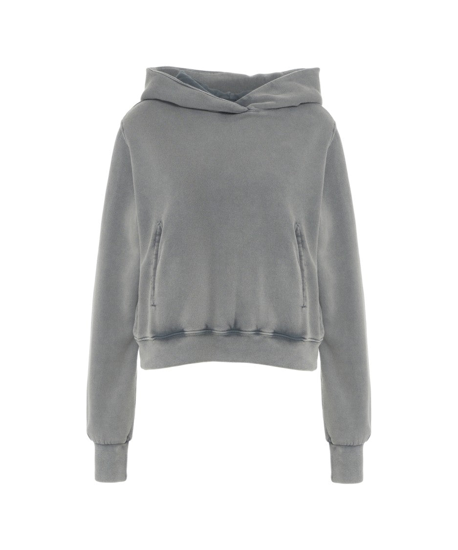 Thom Krom Cropped Hoodie With Practical Kangaroo Pocket