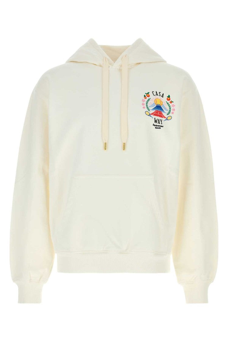 Casablanca White Cotton Sweatshirt
