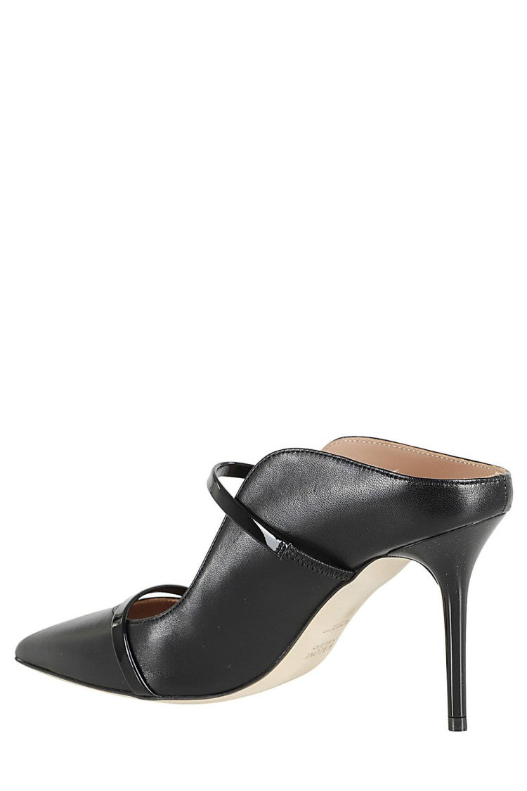 Malone Souliers Pointed Toe Mules With Glossy Strap Details