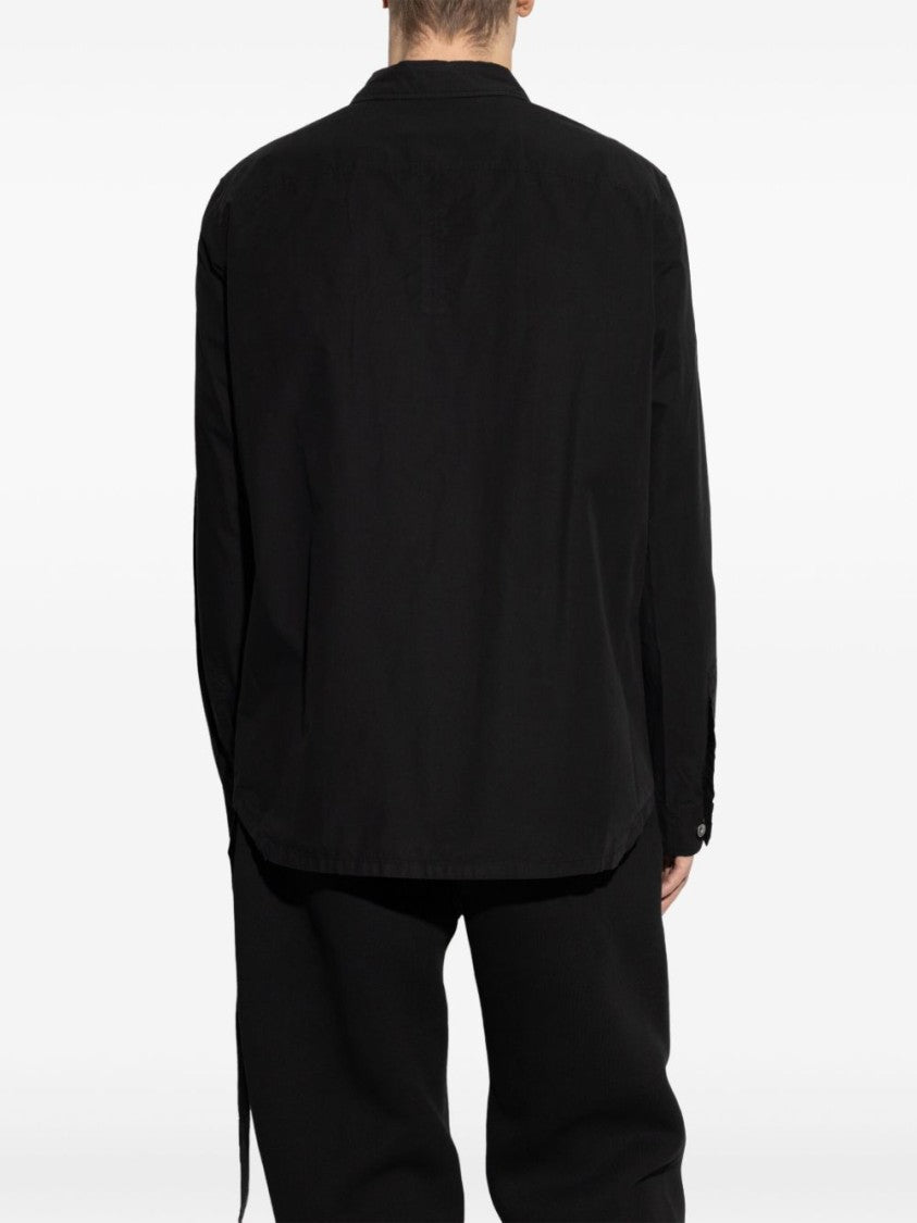 Drkshdw Long Sleeve Black Shirt With Chest Flap Pockets