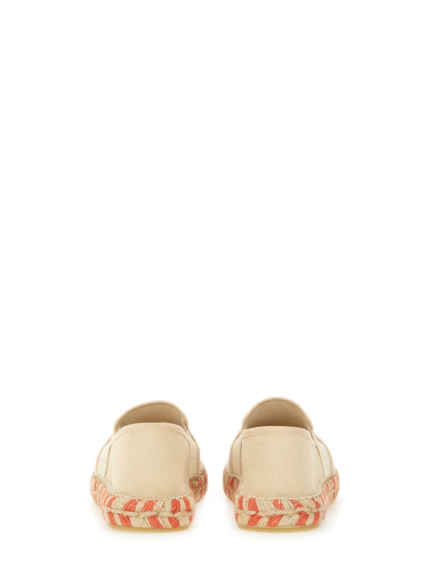 Kenzo White Logo Cotton Espadrilles