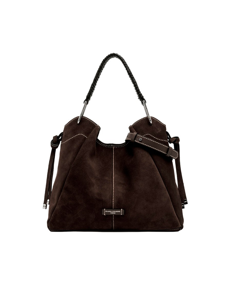 Gianni Chiarini Era Brown Suede Handbag