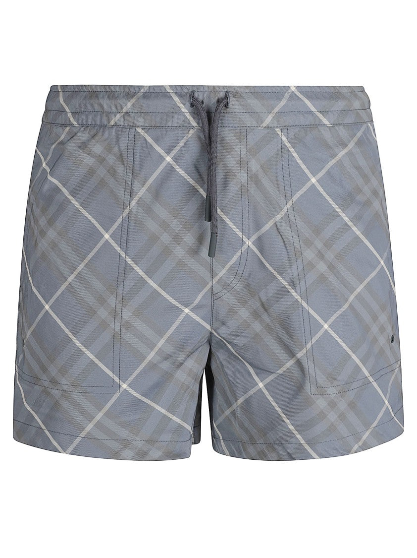 Burberry Lightweight Grey Checkered Swim Shorts