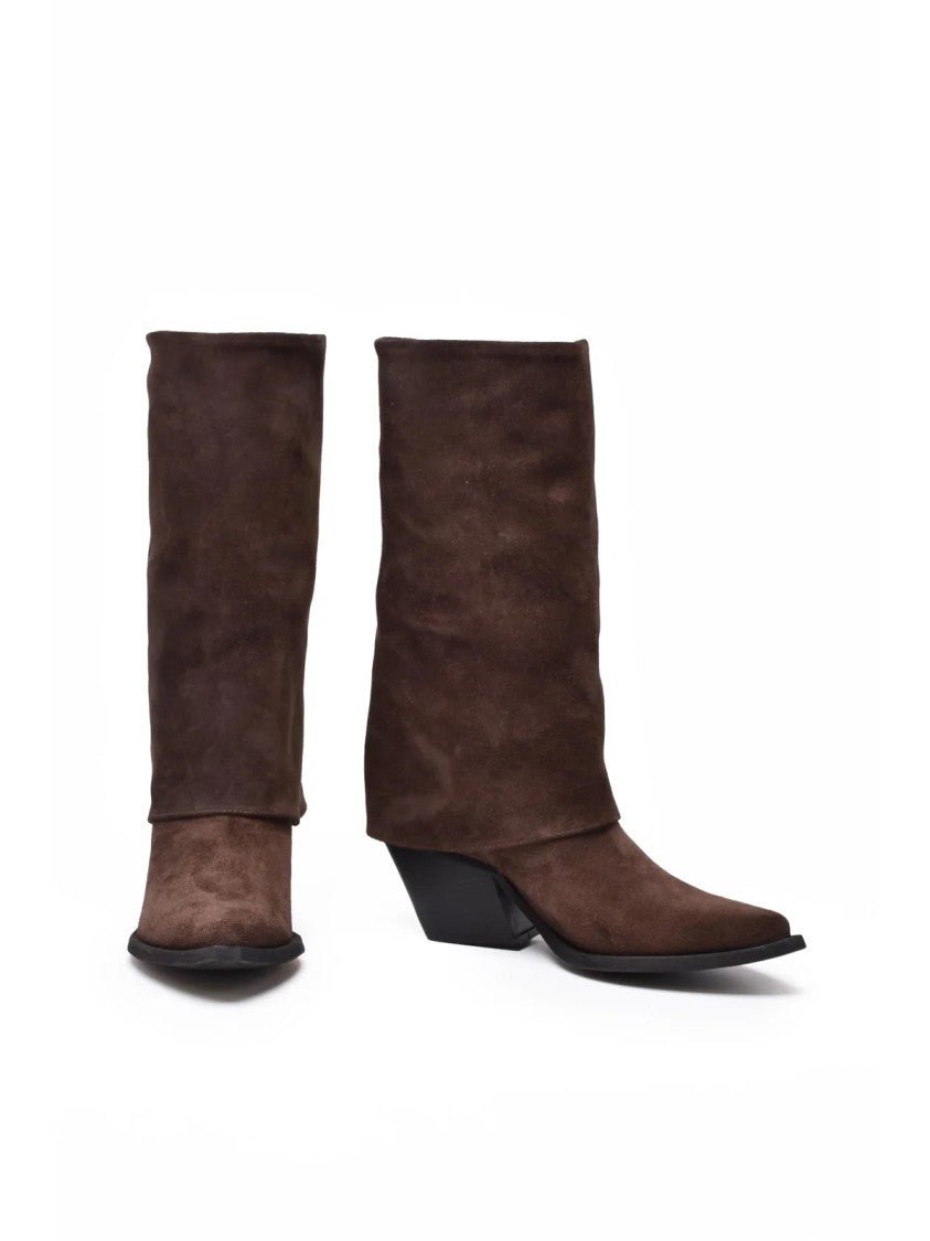 Gianluca Giordano Brown Suede Western Boots