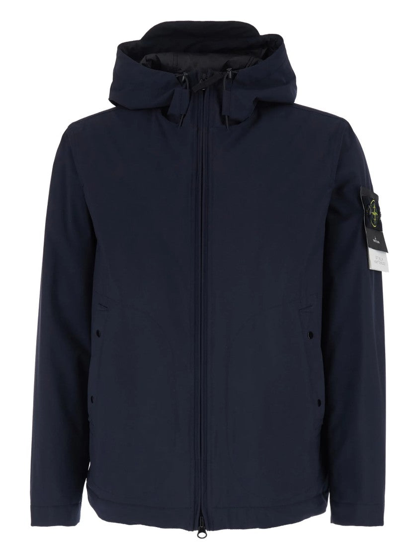 Stone Island Blue Clean Design Casual Jacket