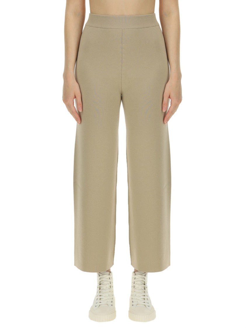 Kenzo Cropped Wool Pants With Wide Leg Design