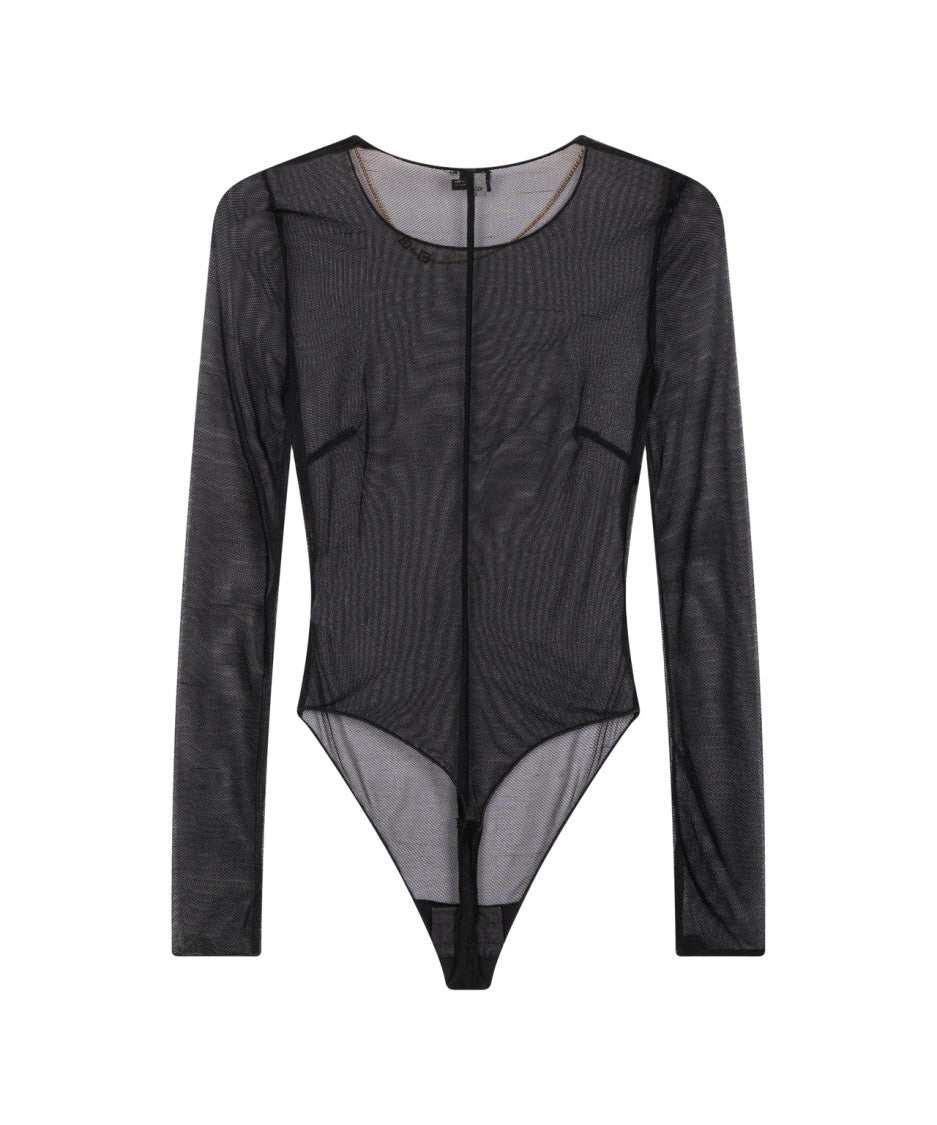 Elisabetta Franchi Knit Bodysuit With Chain Detail