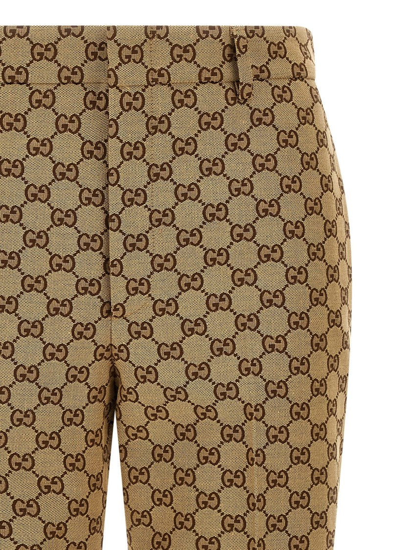 Gucci Tailored Trousers In Original Gg Monogram Fabric