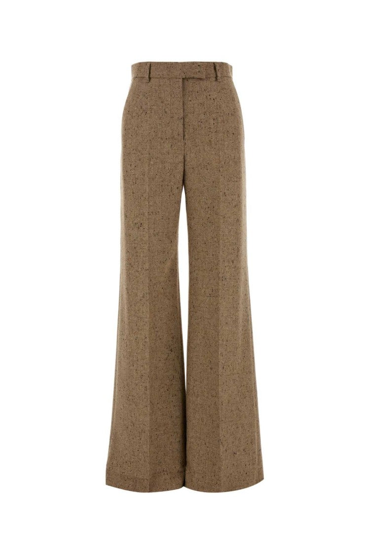 Valentino Garavani Melange Sand Wool Palazzo Pant