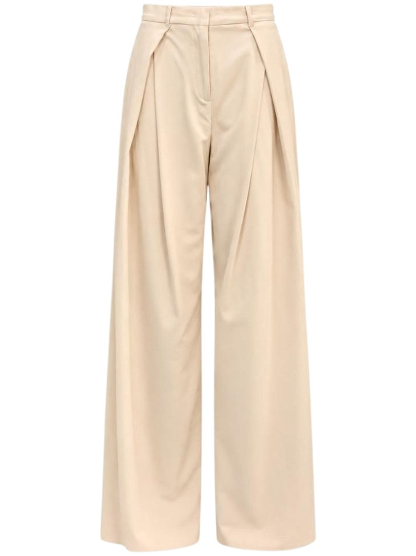 Max Mara High-Waist Studio Pleated Wide-Leg Pants