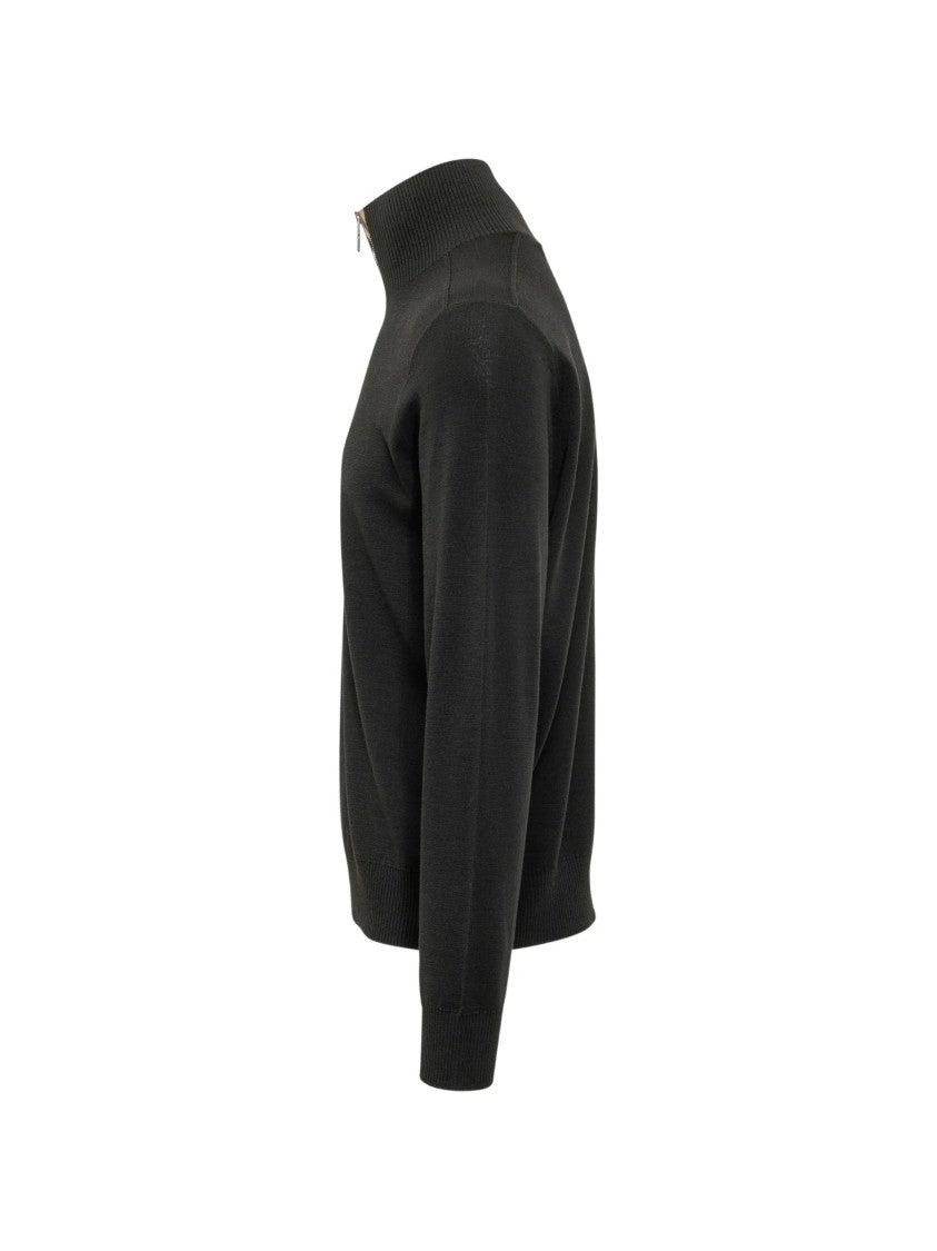 Burberry Black Check Wool-Blend Sweater
