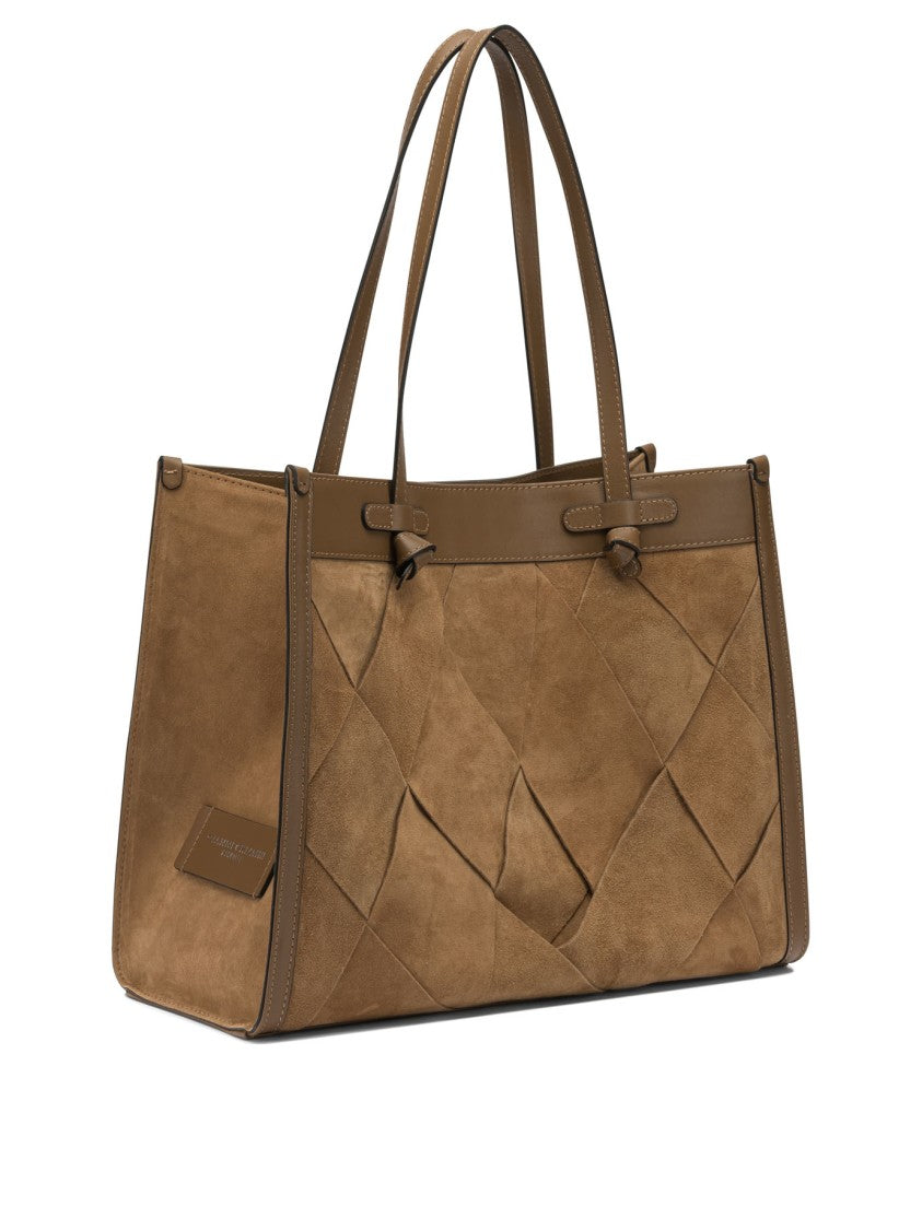 Gianni Chiarini Structured Patchwork Shoulder Bag With Dual Top Handles