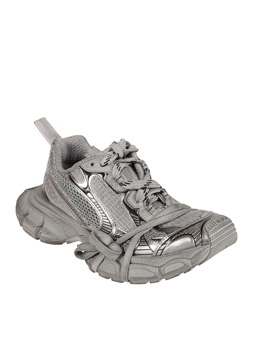 Balenciaga Vintage Effect Grey Low Top Sneakers