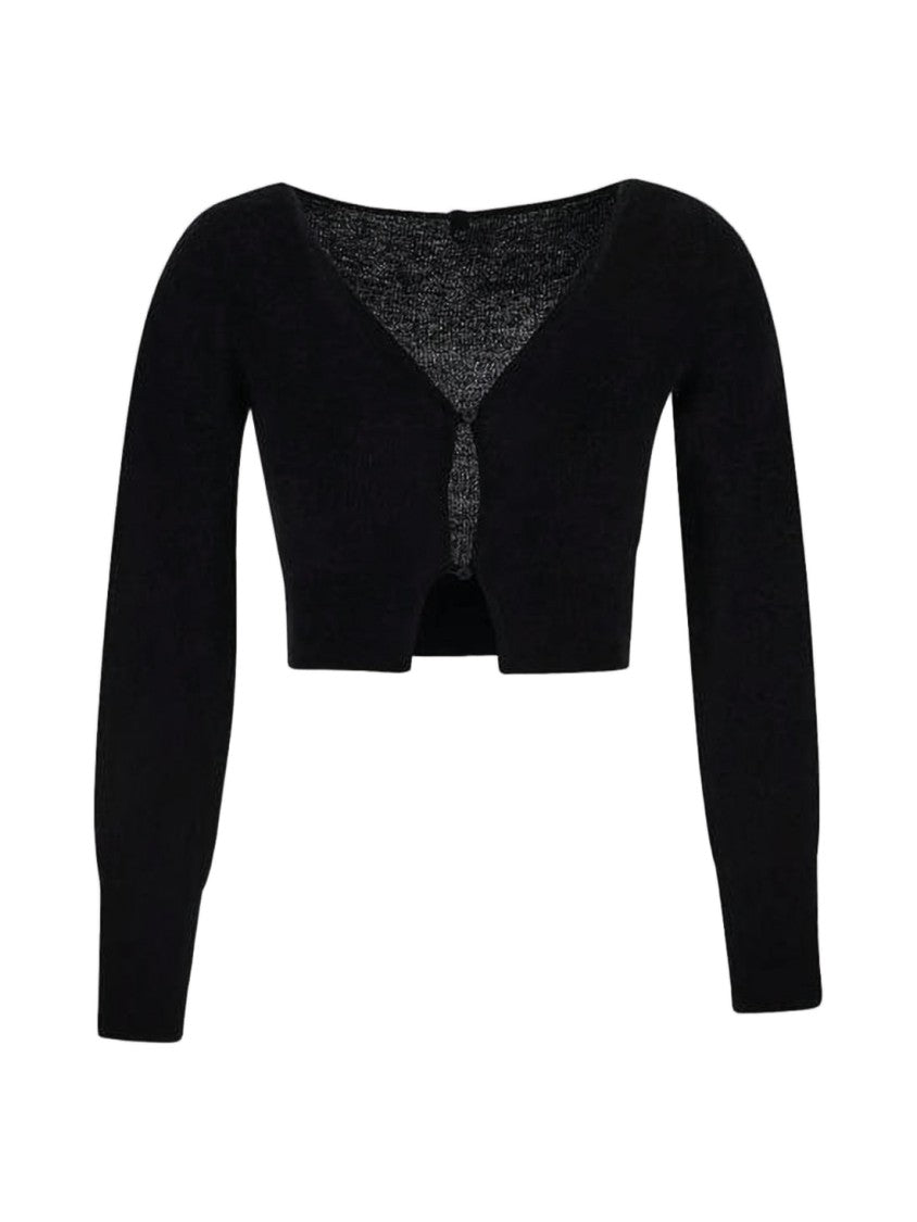 Jacquemus Cropped Cardigan With Deep V-Neckline And Button Closure