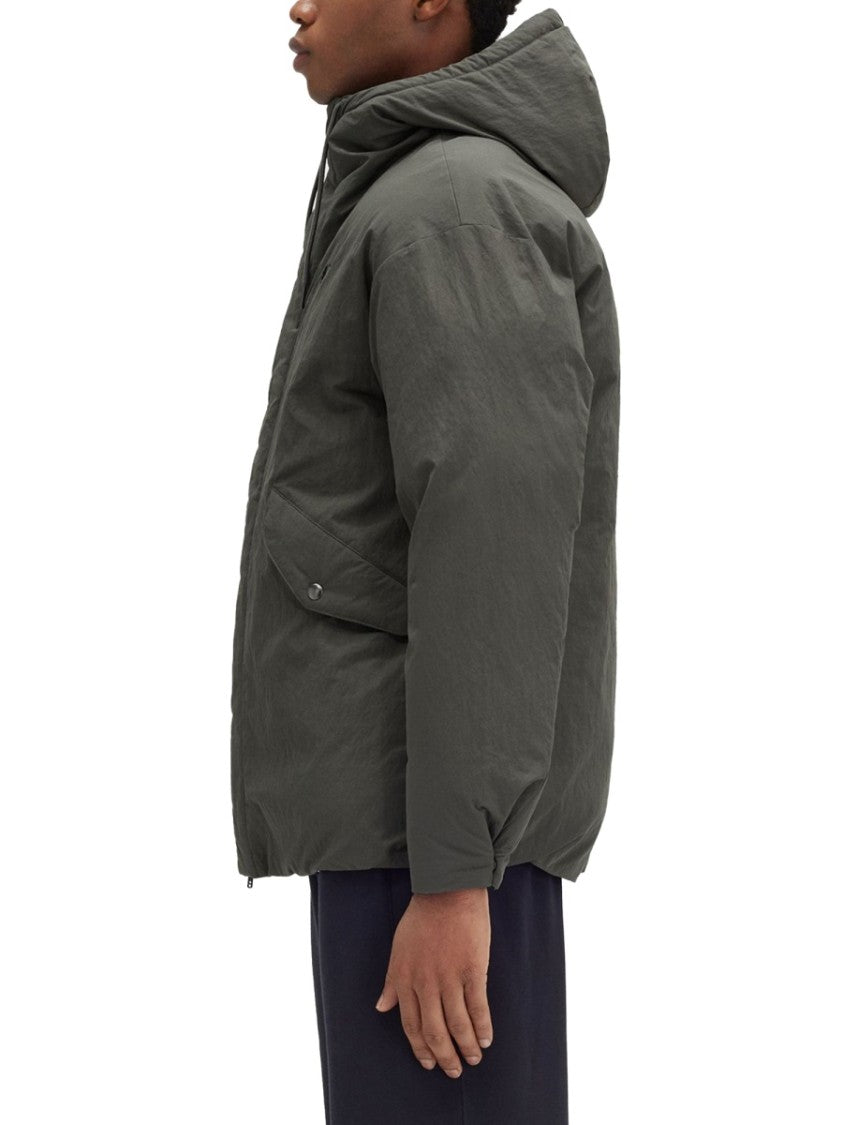 Fred Perry Hooded Padded Jacket With Textured Finish