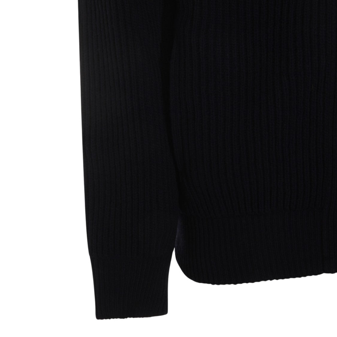 Altea Ribbed Knit Black Sweater