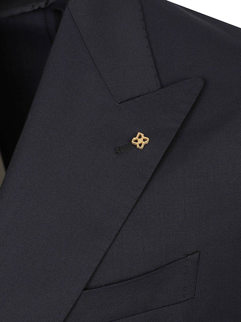 Tagliatore Double-Breasted Wool-Blend Coat